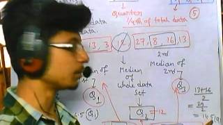 12 Biostatistics lecture  Quartile distribution calculation [upl. by Mordecai]