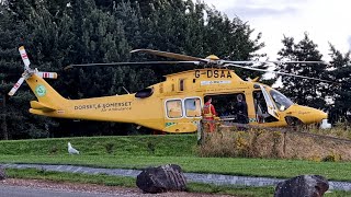 Dorset amp Somerset Air Ambulance Taking off [upl. by Asirral]