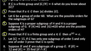 Video 12 Lagranges Theorem [upl. by Namrak]