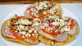 TOSTADAS DE LOMO DE CERDO “Receta original” de TAMAZULA JALISCO [upl. by Canada]