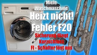 Miele Waschmaschine Heizung wechseln Fehler F20 [upl. by Conn950]