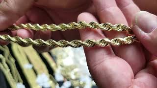 HAWAII ROPE CHAINS 14K 6MM ROPE CHAINS UNBOXING INVENTORY UPDATE [upl. by Devad239]