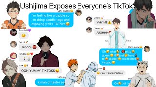 Ushijima Exposes Everyone’s TikTok’s  Haikyuu Texts  Pt1 [upl. by Neurath741]