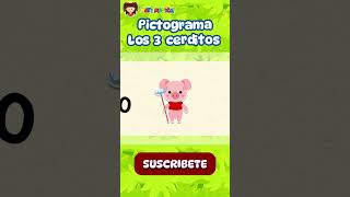 PICTOGRAMA  Cuento Los Tres Cerditos 🐷🐷🐷shorts lostrescerditos pictogramas [upl. by Gerstner116]