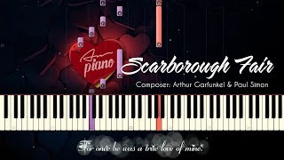 Scarborough Fair  Piano Cover \ Piano Lyrics [upl. by Nolyak]