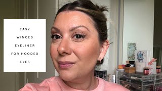 GRWM Winged Eyeliner For Hooded Eyes [upl. by Essile]