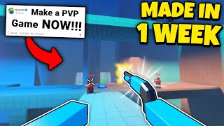 I Made a Roblox PVP Game in 1 Week [upl. by Eemak]