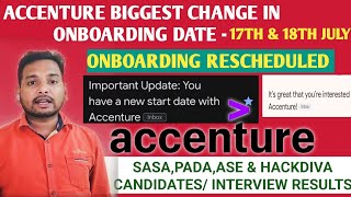 Accenture Biggest Change In Onboarding Date  Countdown Mail Interview Result  Rejection Mail [upl. by Audrey250]