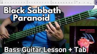 Black Sabbath  Paranoid Bass Guitar Lesson With Tab  Nepali Bass Guitar Lesson [upl. by Ryter]