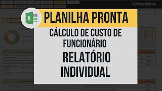 Impressão  Cálculo de Custo de Funcionário 57 Planilha [upl. by Lubbi156]