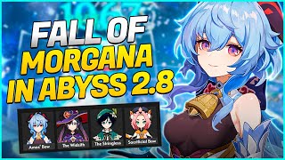 the FALL OF MORGANA in 28 Abyss in Genshin impact [upl. by Hgielrahc]