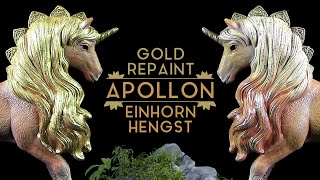 Schleich ® Bayala ® Apollon Einhorn Hengst  Gold Repaint 2024  Review amp Vergleich [upl. by Aihsema]