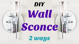 DIY glam wall sconces made two ways from dollar tree supplies Craft your stash collaboration [upl. by Griseldis123]