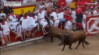 Aufgespießt Verletze beim Stierlauf im spanischen Pamplona [upl. by Aubreir]