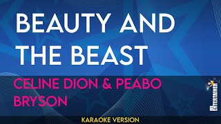 Beauty And The Beast  Celine Dion amp Peabo Bryson KARAOKE [upl. by Nalda]