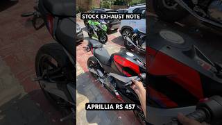 STOCK EXHAUST NOTE  APRILLIA RS 457 shortsfeed bikemodified aprillia motorcycle automobile [upl. by Sucrad]