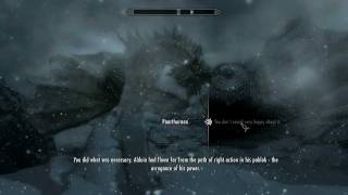 Skyrim Final Boss amp Main Quest Ending Dragonslayer [upl. by Einahpats]