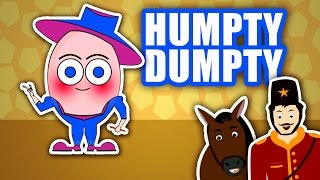 Humpty Dumpty With Lyrics  Classic English Nursery Rhymes For Kids [upl. by Tiras]