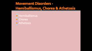 Movement Disorders  Hemiballismus Chorea amp Athetosis [upl. by Chappie]