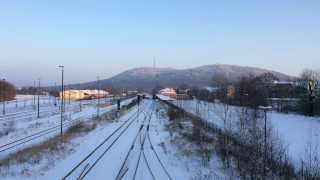 Bahnhof Löbau im WinterLöbau station in the winter [upl. by Ailimaj]