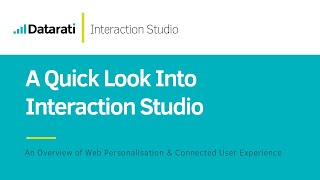 A Quick Look Into Interaction Studio [upl. by Ajtak]