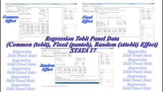 Regression Tobit Panel Data Common tobit Fixed pantob Random xttobit Effect STATA 17 [upl. by Pammy]