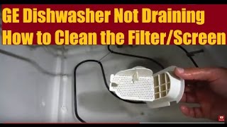 GE Dishwasher Not Draining  How to Fix DIY [upl. by Annahsed]