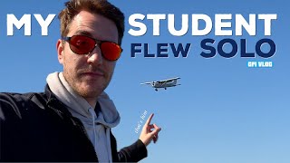 Student Pilot Flying SOLO  Flight Instructors Perspective [upl. by Ridgley]