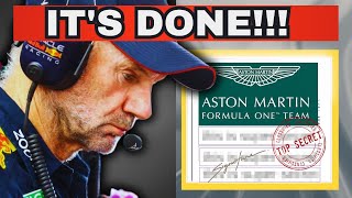 Shocking News Adrian Neweys 100 Million Contract with Aston Martin EXPOSED F1 NEWS [upl. by Yrailih172]