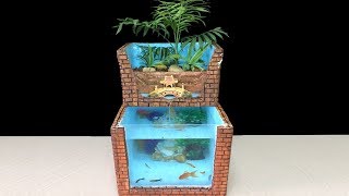 DIY AQUARIUM FISH OF STYROFOAM BOX AQUAPONICS SYSTEM  HOW TO MAKE FISH TANK PALUDARIUM 15 [upl. by Ermanno286]