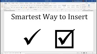 Shortcut for Tick Symbol in Word 🗸 amp ☑ Fastest way to get Check mark in Word 2021 [upl. by Aihseyt]