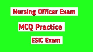 ESIC EXAM Preparation For Staff Nurse Previous Year Question Paper ESIC EXAM Question Paper ESIC [upl. by Griselda]