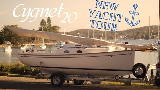 Cygnet 20 trailer sailer NEW BOAT TOUR [upl. by Clarinda]