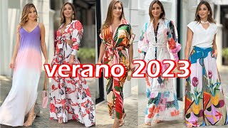 VESTIDOS DE MODA VERANO 2023 MODERNOS ELEGANTES Y SENCILLOS VESTIDOS EN TENDENCIA PRIMAVERA 2023🌞⛱💦 [upl. by Akirre686]