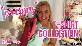 PREPPY TSHIRT COLLECTION PART 1 Vineyard Vines Jadelynn Brooke amp MORE  Kellyprepster [upl. by Chap921]