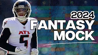 A LIVE 2024 Fantasy Football Mock Draft  QampA [upl. by Rannug]