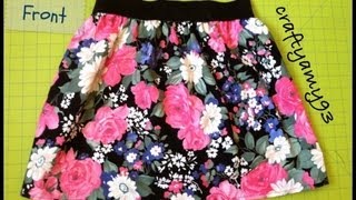 DIY Skirt with Elastic Tutorial  Easy and Simple [upl. by Wolfe]