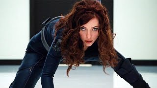 Black Widow vs Hammer Security  Fight Scene  IronMan 2 2010 Movie CLIP HD [upl. by Kariv362]