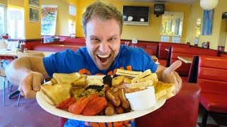 BIGGEST English Breakfast Eating Challenge [upl. by Annaiv]