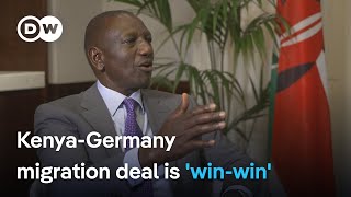 Kenyas President William Ruto defends Germany migration deal over brain drain fears  DW News [upl. by Eellehs609]