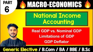 Real GDP vs Nominal GDP  Limitations of GDP Introductory Macroeconomics  GE BA Bcom H Bsc DU [upl. by Onin]