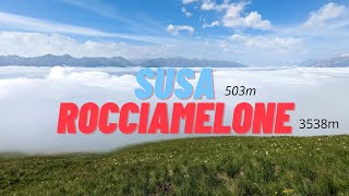 Rocciamelone 3538m da Susa 3000 D 4k video [upl. by Anaujal]