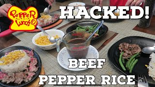 PEPPER LUNCH BEEF PEPPER RICE RECIPE  MUKBANG [upl. by Anaugal]