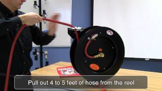 Spring tension adjustment on a hose reel with one arm [upl. by Sungam]