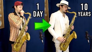 1 Day vs 10 Years of Playing Sax 🎷 [upl. by Annoyik]