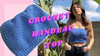 ✿ DIY CROCHET BANDEAU  quick amp easy tube top tutorial ✿ [upl. by Morris]