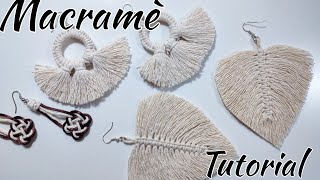 Tutorial Orecchini macrame  macramè earrings  Boho style [upl. by Hattie]