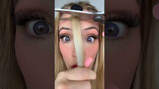 Prank hair cut💇‍♀️ beauty hair hack lifehacks haircut cut prank shorts [upl. by Madelena]