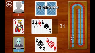 Cribbage JD  Gameplay Full  iPhone Android App [upl. by Nylodam451]