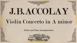 JB Accolay violin concerto in A minor  Piano Accompaniment [upl. by Keg712]